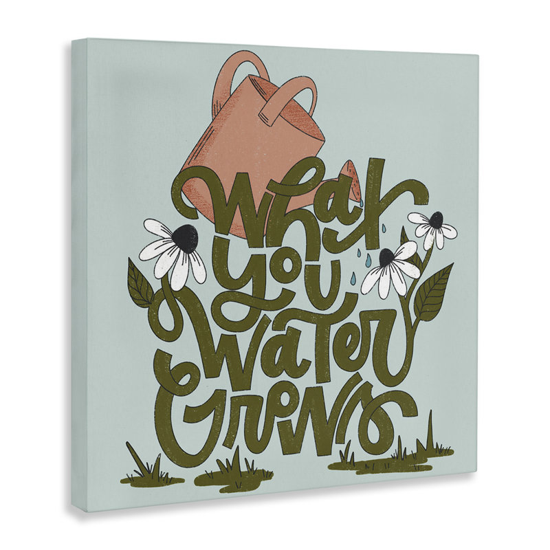 What You Water Grows, toile par Sarah Hickman, H 17 po x l 17 po