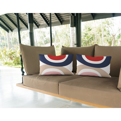 Housse et insert de coussin rectangulaire en polyester pour l'intérieur et l'extérieur