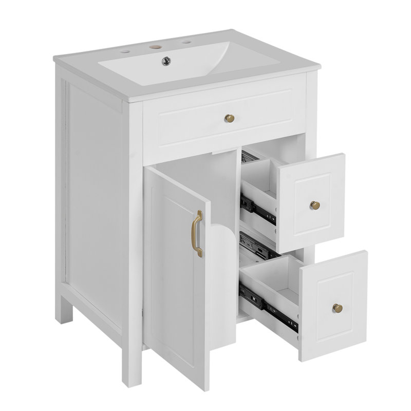 Meuble-lavabo de 24 po avec lavabo en céramique