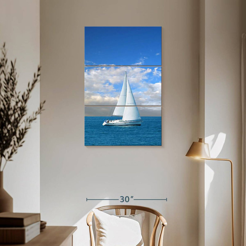 Mehar Modern Sailboat, 57" H x 36" W