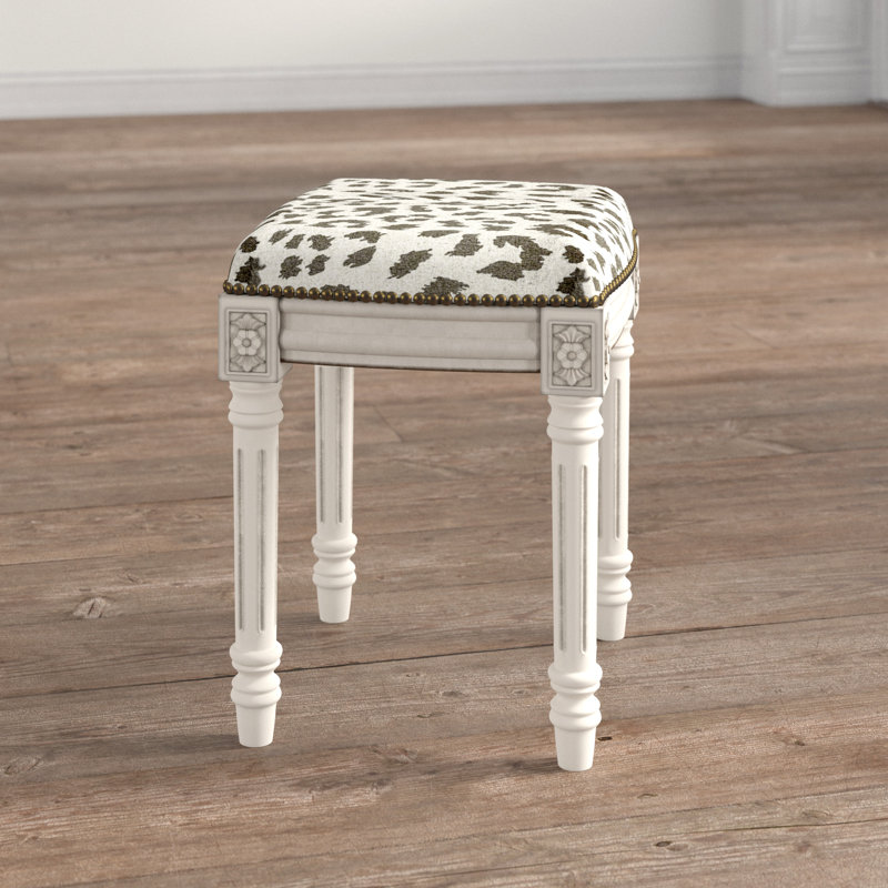 Tabouret de coiffeuse Auriyana, Gris fumé