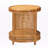 Jolynne Natural Brown Rattan End Table in Modern Bohemian Style