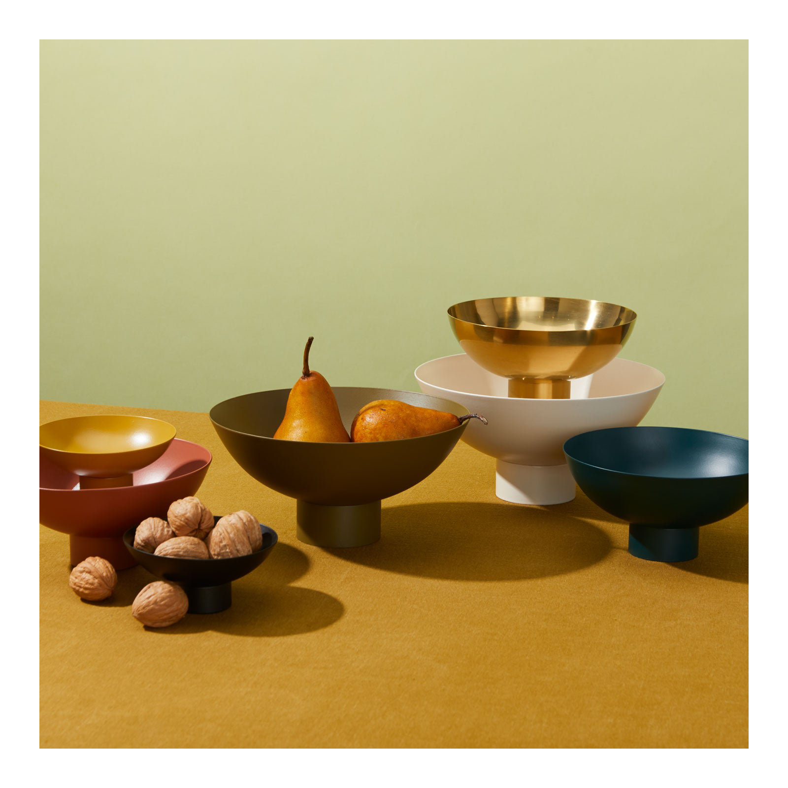 Essential Footed Bowl - Large, Brass, 2" H x 4" W
