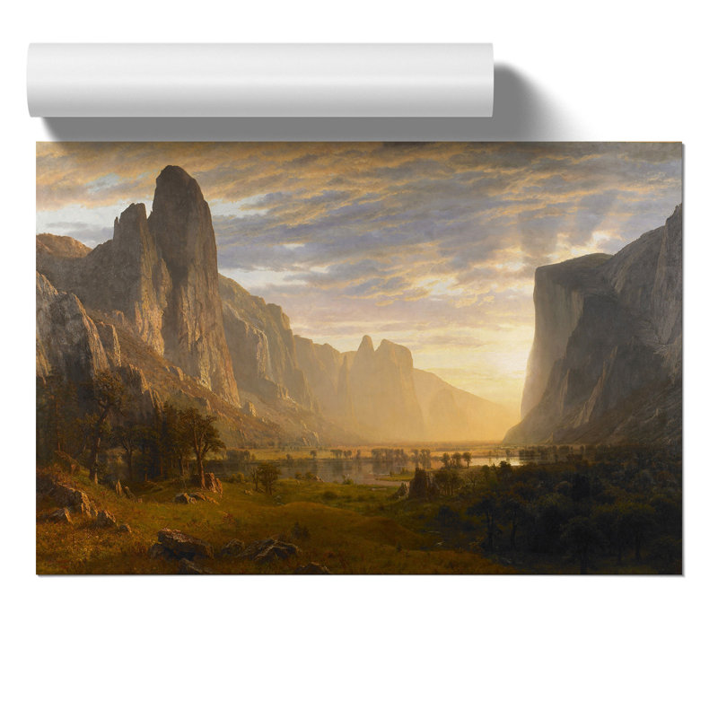 Looking Down on Yosemite Valley by Albert Bierstadt - Frameless Print, 42cm H x 59cm W x 0.1cm D