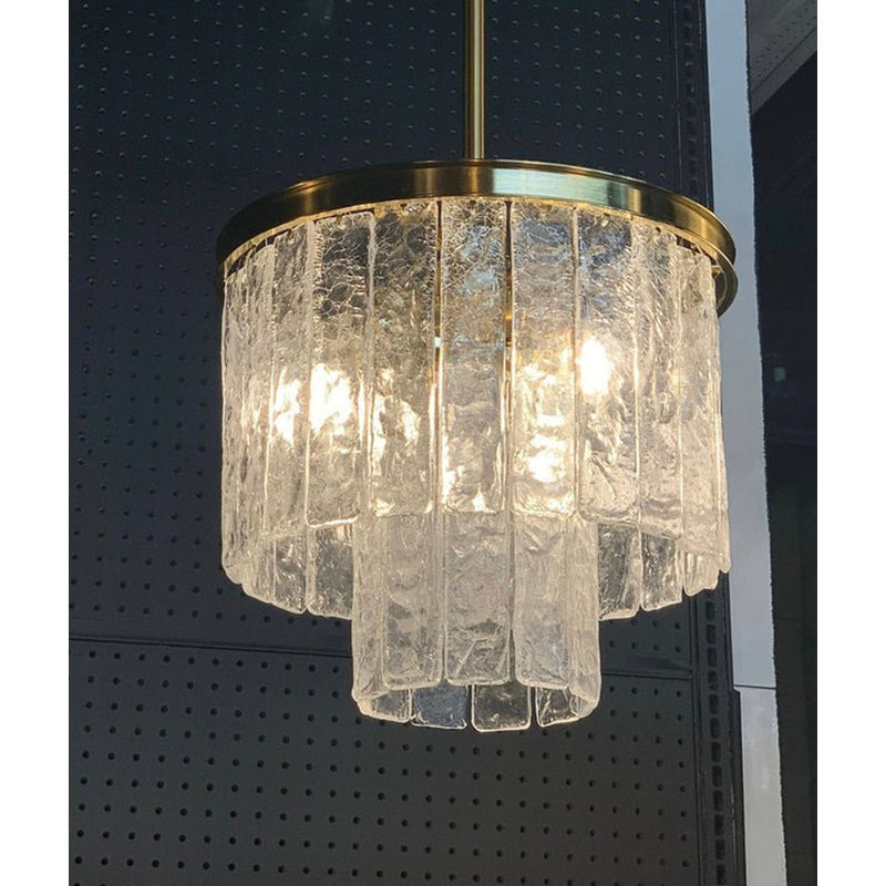 Lustre rond / ovale à 3 lumières à intensité variable Kalli, Bronze foncé