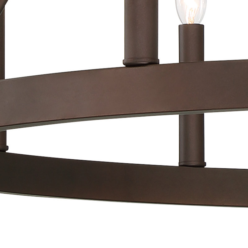12-Light Wagon Wheel Candle Style Chandelier, Oil Rubbed Bronze