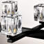 Noir pour îlot de cuisine - 10 - Luminaire suspendu en cristal moderne à hauteur ajustable G9 10 x G9 * Max 40W de style rétro, installation simple et mat, finition