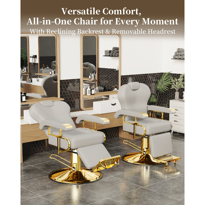 Fauteuil inclinable massant en simili-cuir, Gris