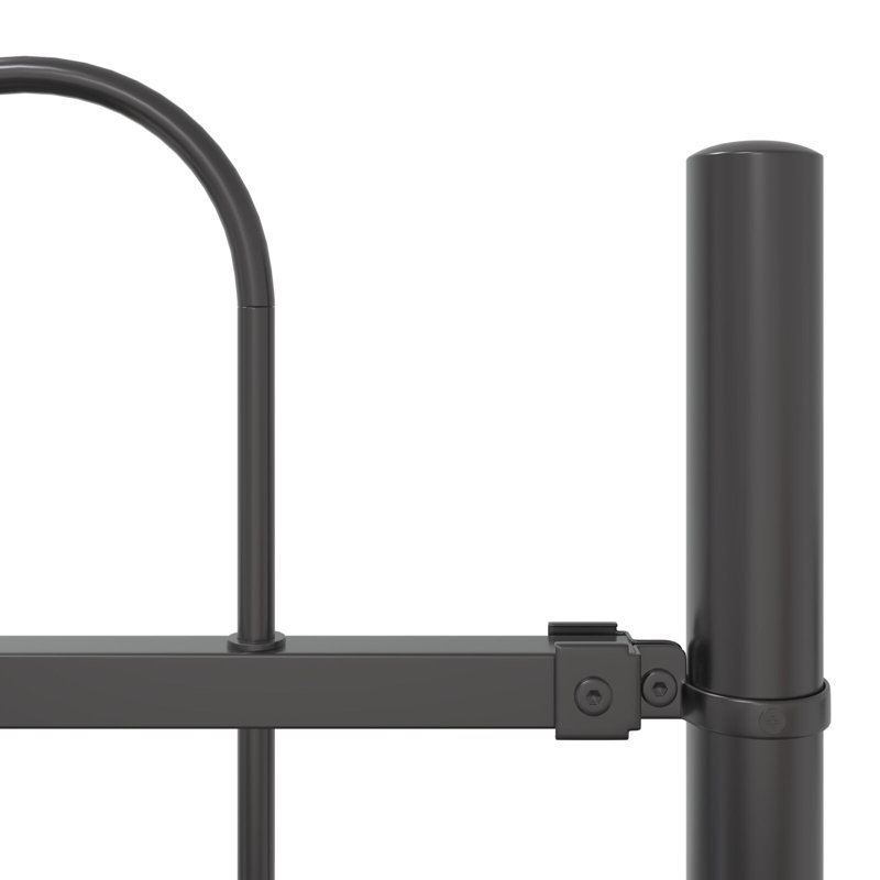 Clôture de jardin vidaXL 6 pièces, gris, 33,46 po x 1,97 pi, acier thermolaqué