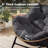 Oversized Outdoor Rocking Papasan Chair with Cushion-1282907189