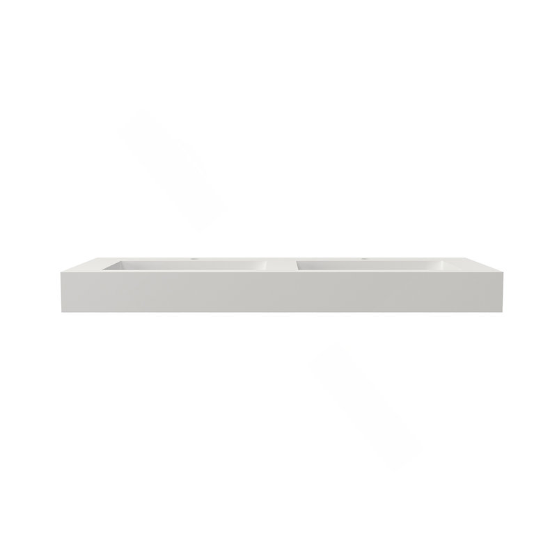 Stone Resin Solid Surface Bathroom Vanity Basin Sink, Matte White
