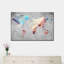 Impression artistique sur toile carte du monde-1218027729