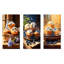 «Blue Fresh Muffin Morning - Baked Goods», ensemble de 4 reproductions d'art mural-804615957-804615959