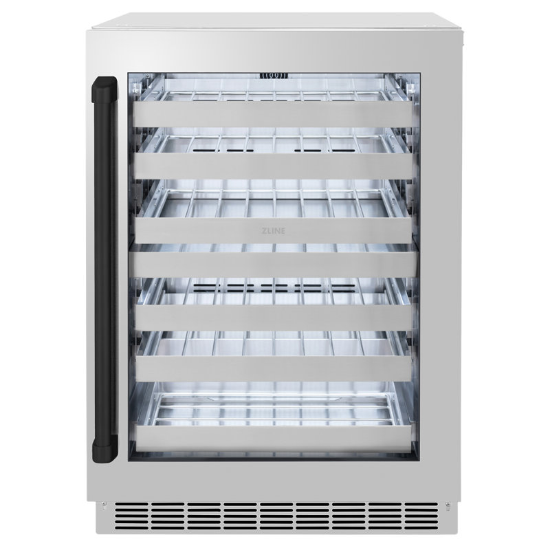 23.88 44 Bottle Wine Refrigerator, Black/Silver