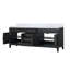 Meuble-lavabo double en chêne noir l 84 po x P 22 po Laurel-117984838