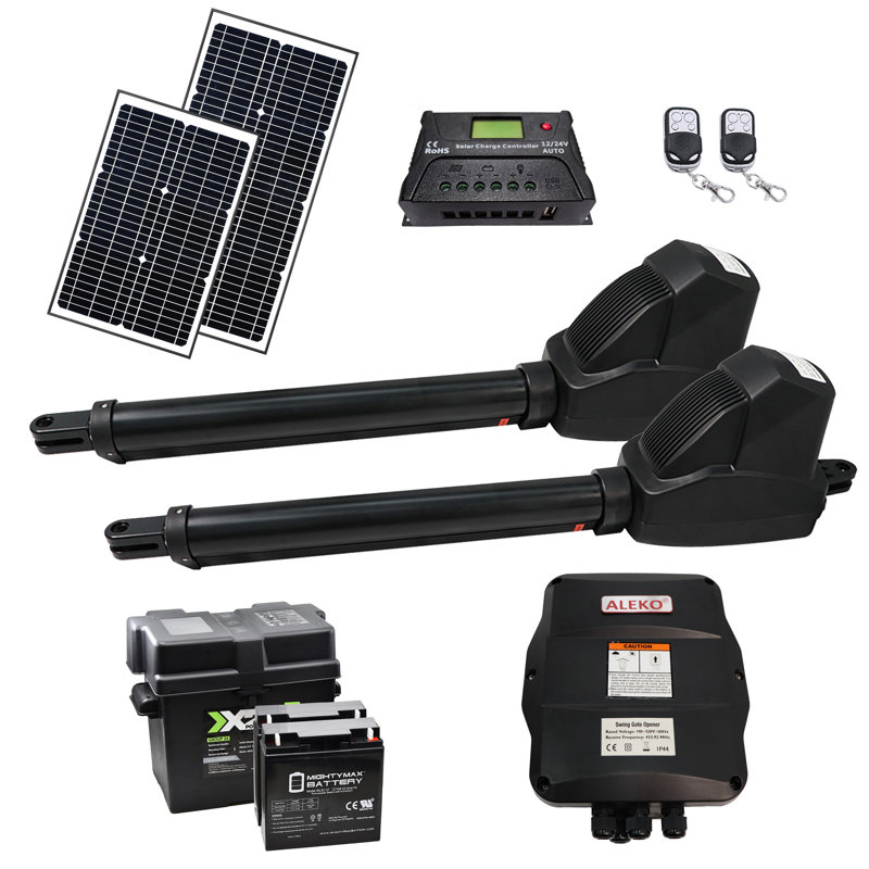 Dual Swing Gate Operator - AS1200 AC/DC - Solar Kit 50W