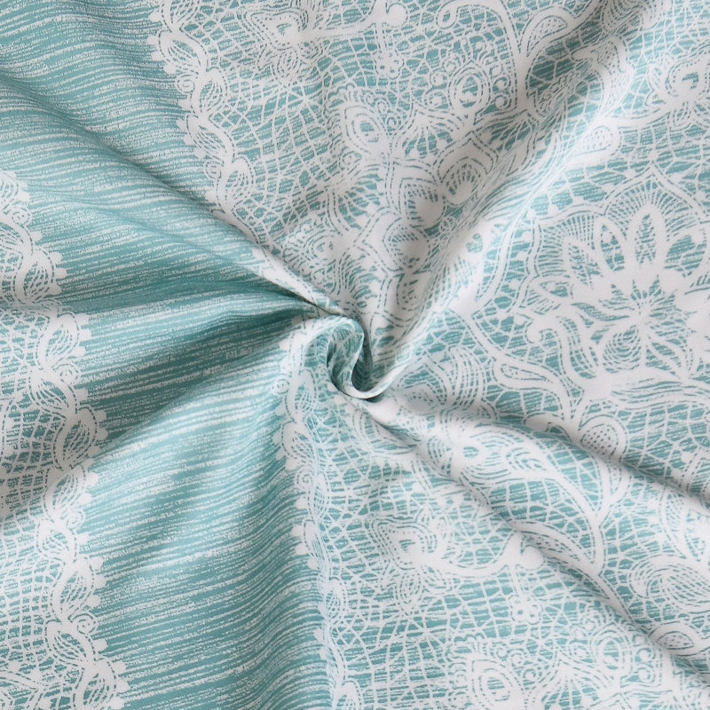  Paire de rideaux semi-transparents avec passe-tringle, Bleu sarcelle, L 60 po x L 96 po