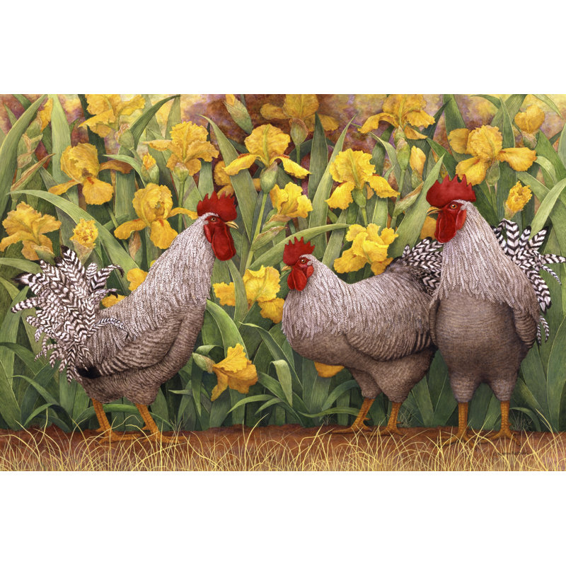 Roosters En Place II by Marcia Matcham - Wrapped Canvas Art Prints, 30cm H x 46cm W x 3.8cm D
