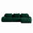 114" L-Shaped Modular Sectional Sofa For Living Room,Flannelette Fabric,3-Seater Couch,Deep Seat,Boneless Sofa,Movable Ottoman,Buckle Connection,Anti-Slip Design,No Assembly-231793789