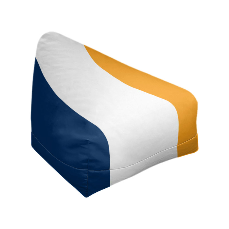 Fauteuil à billes Washington, 31 po x 38 po x 42 po, Or / Marine / Blanc