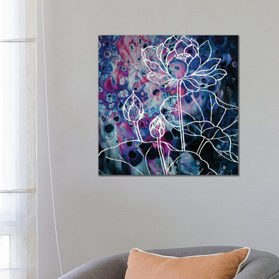 Flower Lotus In Abstraction by Art Mirano - Wrapped Canvas Print