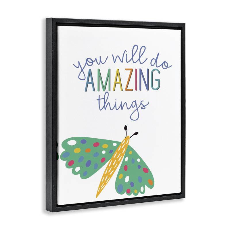 «Amazing Things with Dragonfly Floating Frame», conception de Kim Allen, H 21 po x l 17 po, Cadre flottant noir de jais