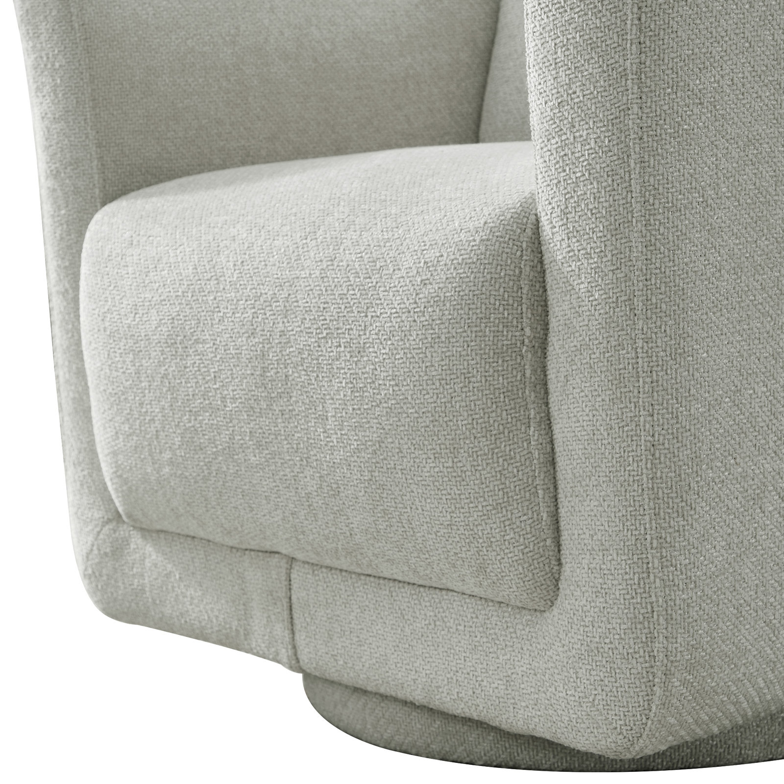 Scottie Eucalyptus Swivel Accent Chair, Dove Gray Performance Chenille