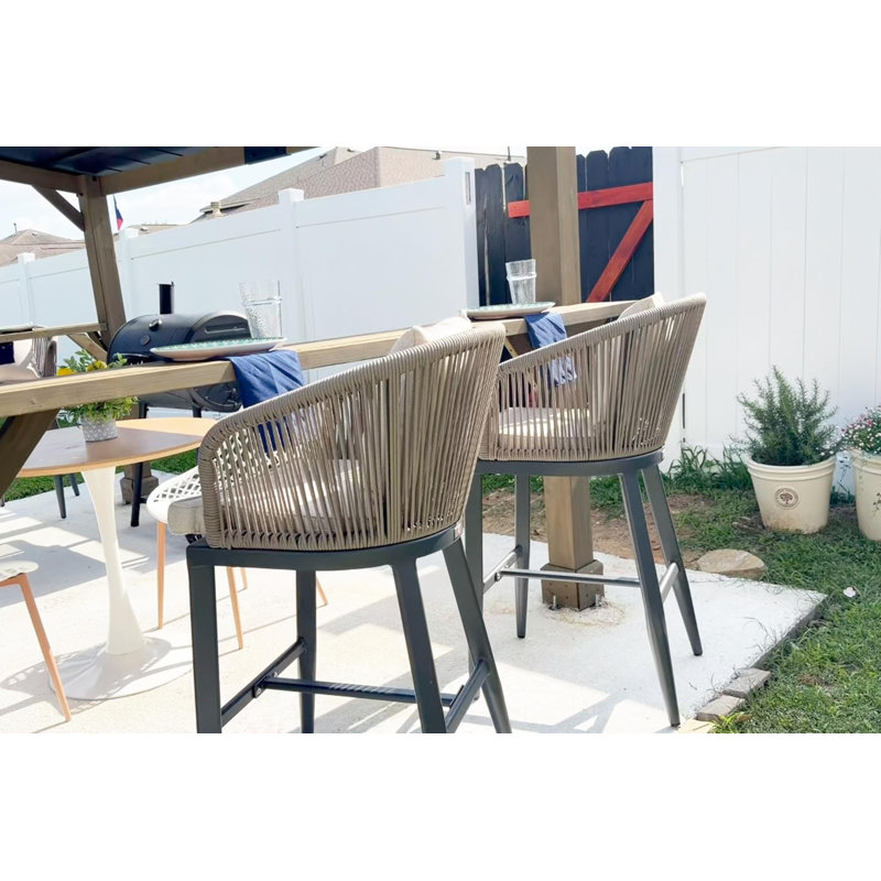 Tabourets de bar de patio, Taupe