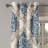 Dakota Fields Fashion Grommet Curtain Floral Geometric Motifs Art 50" x 120" Purpleblue and Dark Tan-1867088624