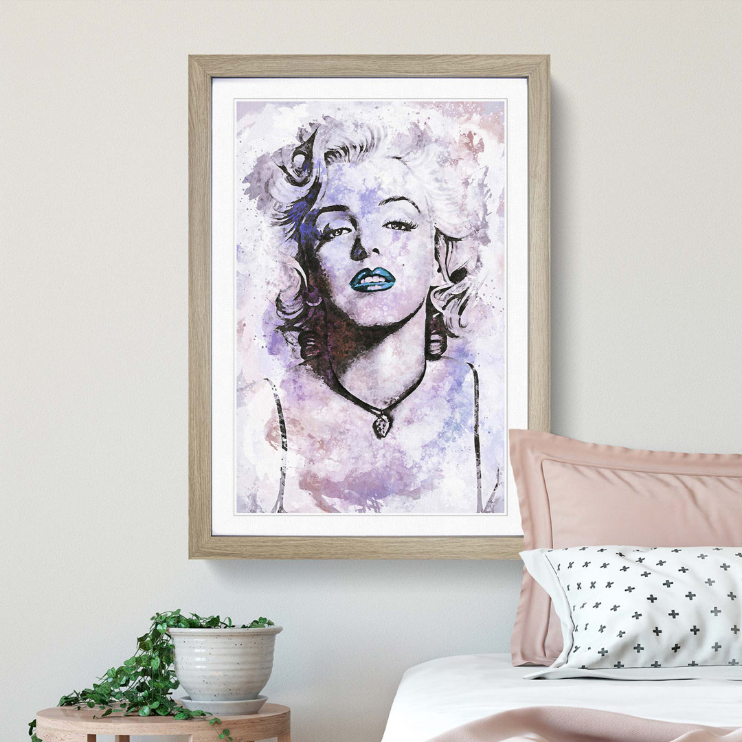Marilyn Monroe in Abstract - Framed Print
