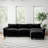Velvet Upholstered Sectional Sofa with Ottoman-105504409