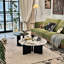 Table basse en marbre clair et moderne-106920625