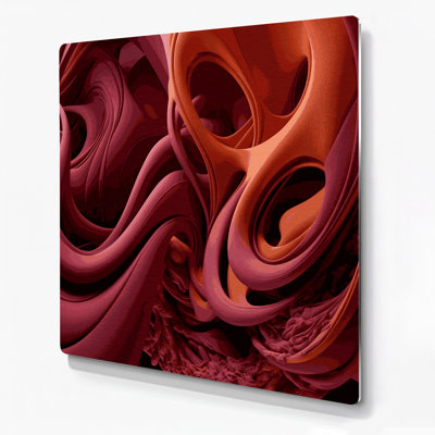 Biomorphic Abstraction 85 Red Metal Wall Art
