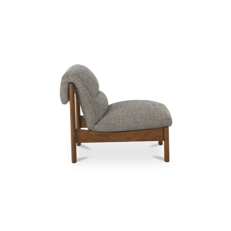 Pierce Accent Slipper Chair, Ash Mélange Basketweave