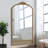 Cortia Arched Rattan and Wood Accent Mirror-121373904