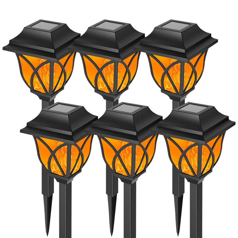 Paquet de 6 lumières solaires d'extérieur étanches, lumières de jardin solaires à DEL, décorations d'extérieur, décor de jardin pour cour, patio, paysage, jardinière, allée