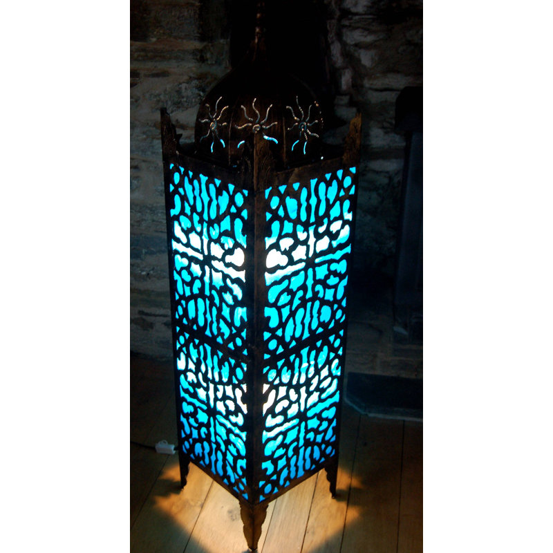 Etrella 100cm Column Floor Lamp, Blue