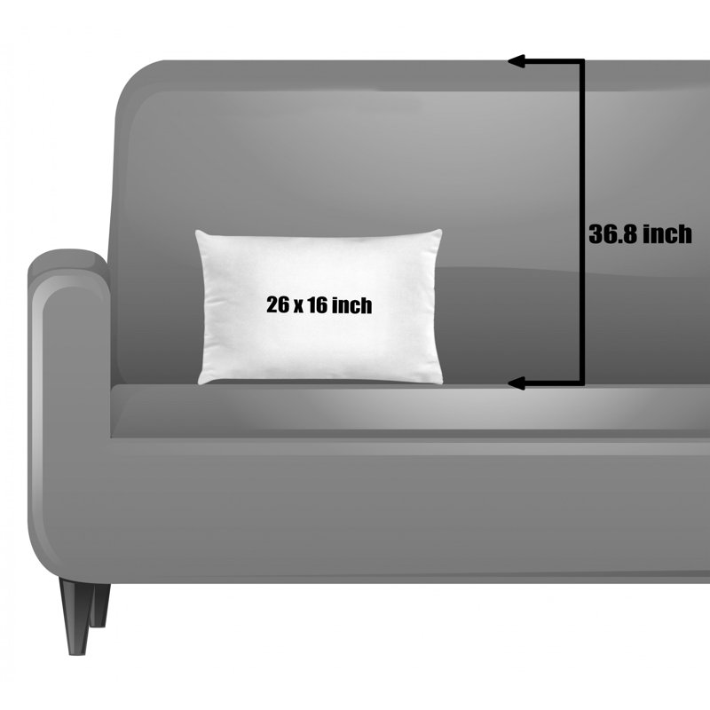 Housse de coussin lombaire d’intérieur/d’extérieur seizième anniversaire, 16 po x 26 po