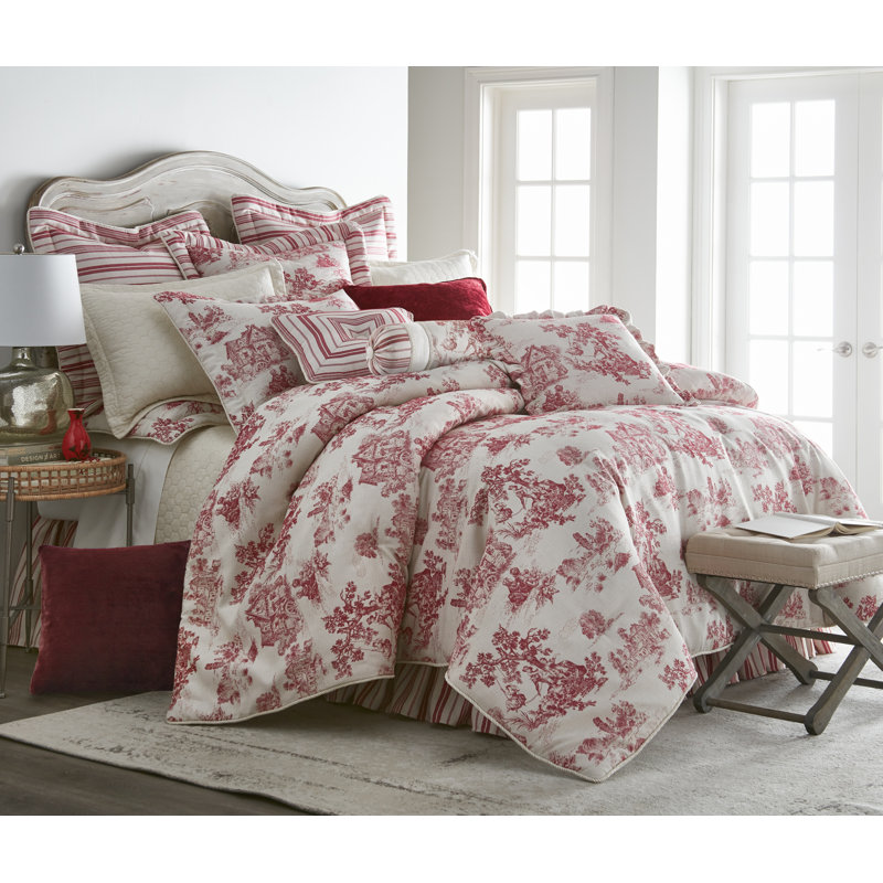 Toile Comforter, Queen Comforter + 2 Shams