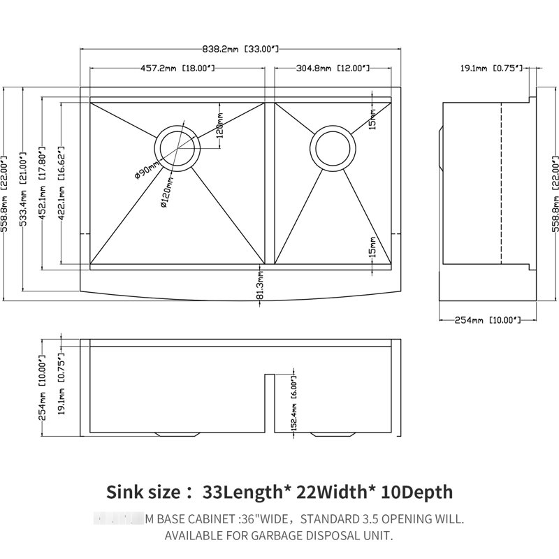 Évier de cuisine à double cuve 60/40 à tablier frontal en acier inoxydable avec station de travail et drain rapide, support de guide d'installation à 16 marches pour les tâches pratiques, avec drain