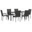 Centeio 7 Piece Garden Dining Set Poly Rattan-719226848