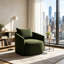 Fauteuil pivotant surdimensionné en boucle, fauteuil rembourré texturé pour grand salon ou chambre à coucher-637763629