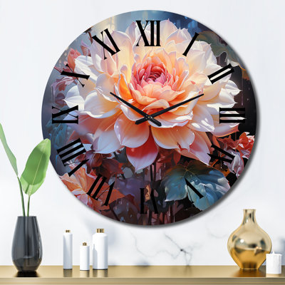 Chardarius - Horloge murale florale