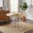 47-Inch Farmhouse Rustic Round Dining Table For 4, Natural Textured Solid Wooden Tabletop With Smooth Waterproof Anti-Scratch Easy-To-Clean Surface-2033947841