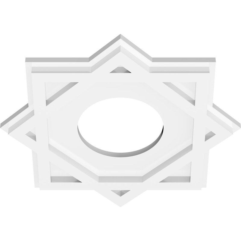 Médaillon de plafond contemporain en PVC de qualité architecturale 14 po x P 5 po x P 7 3/4 po x P 1 po Axel