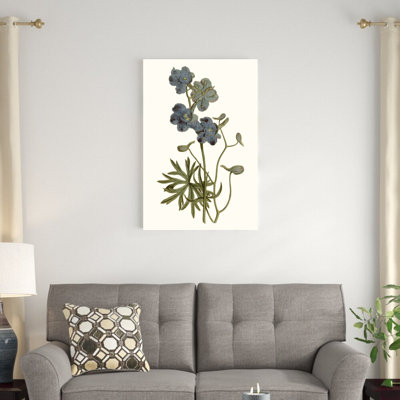 «Soft Blue Botanicals V» par Curtis - impression sur toile tendue