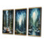 «Winter Snowy Evergreen», 3 pièces sur toile-1173625943-1173625942