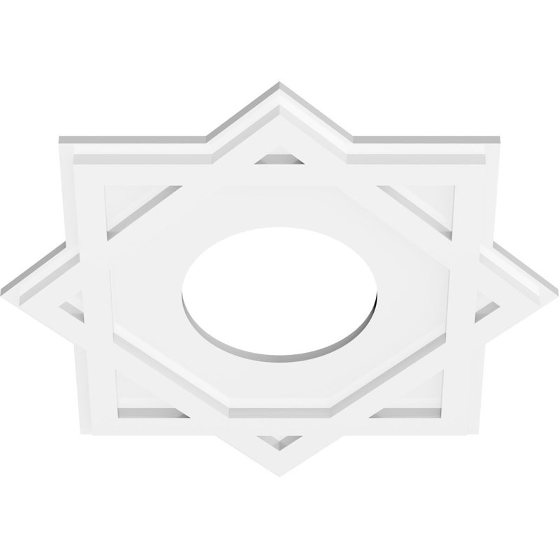 Médaillon de plafond contemporain en PVC de qualité architecturale de 12 po x P 1 po x P 6 1/2 po x P 1 po Axel