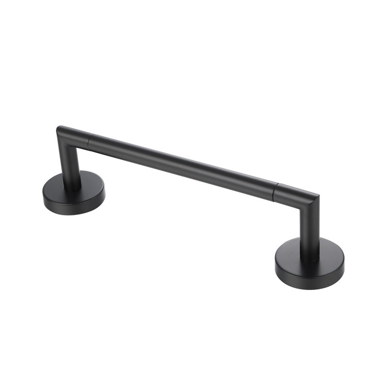 Utopia - Porte-serviettes simple, Noir mat, H 2,83 po x l 11,22 po x P 2,83 po