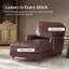 Chaise longue en cuir véritable huilé avec roulettes Elysia-2018433566